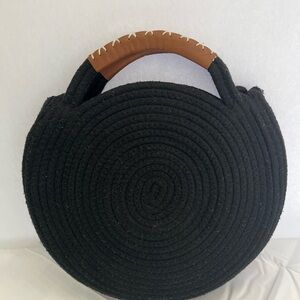 60s Vintage-style Black Circular Mod Hippie Women's Bag Purse